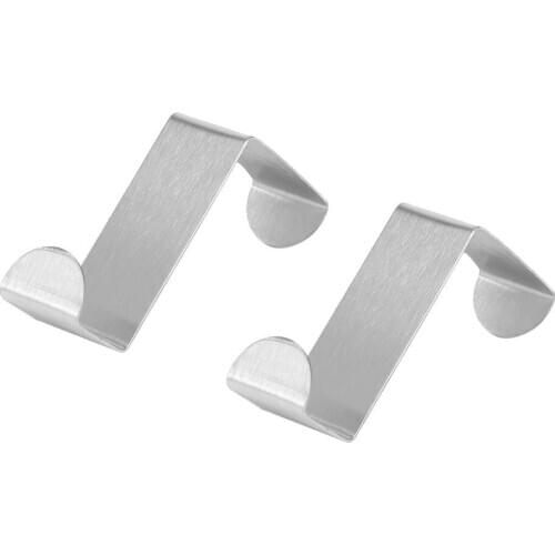 2PCS Stainless Steel Kitchen Cabinet Draw Hooks Kitchen Cabinet Draw Towel Clothes Pothook Clothes Hanger Holder
