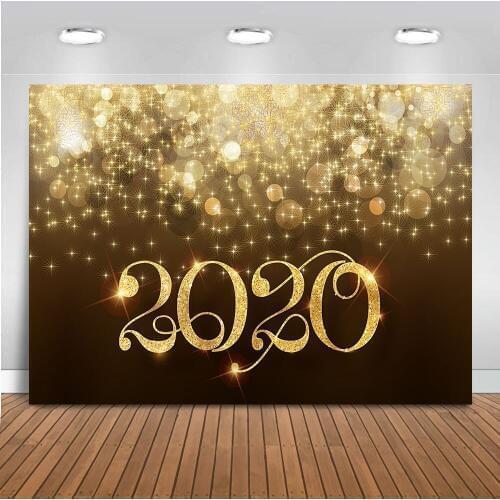 2020 backdrop for photocall Gold glitter bokeh background for photo booth studio custom backdrops for photocall new year newborn