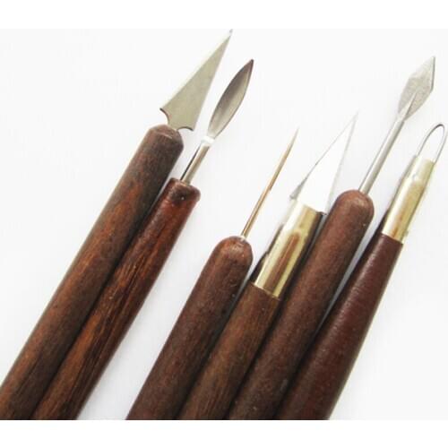 6 PCS/Set Pottery Ceramics Tools Polymer Clay Modeling Tools Wax Carving Sculpt Tool Carving Tools