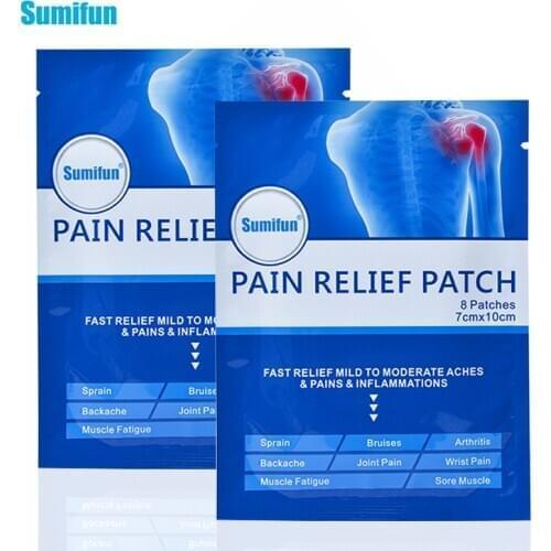 Sumifun 8/16Pcs Pain Relief Patch Blue Muscle Pain Wrist Pain Bruises Stress Relaxation Medical Plaster Joint Pain Killer