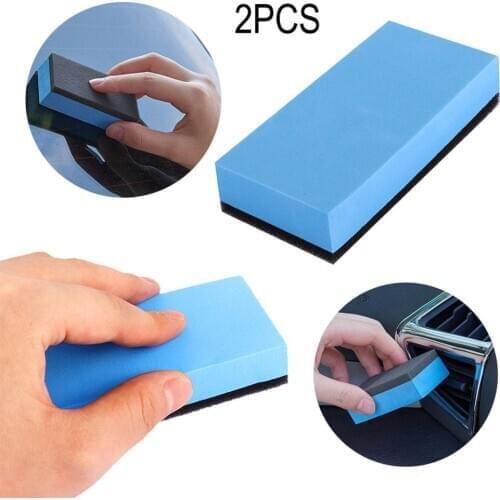 80% HOT SALES!!! 2Pcs Car Glasses Wipe Cleaning Washing Sponge Brush Dirt Remover Eraser Cleaner