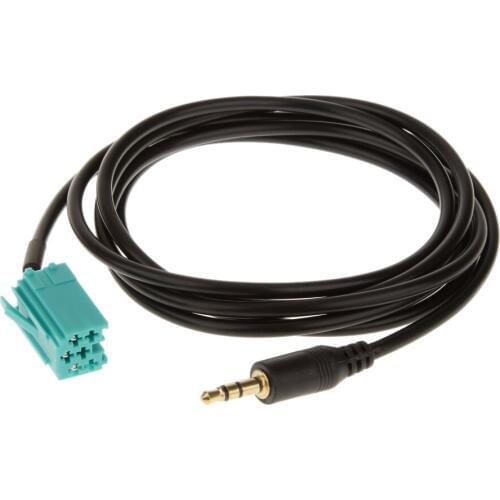 Car Aux Stereo Audio Line Input Adapter Cable 3.5mm for Clio Megane