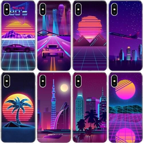 Synthwave Retro 80s Neon colorful Phone Case For iphone 11 12 Mini Pro XS MAX SE2020 8 7 6 6S Plus X 5 5S SE XR Cover Shell Coqu
