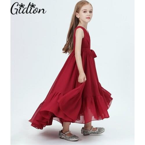 Kids Wedding Clothing girls Dress birthday Party Costume Girl Princess Dresses Little Bridesmaid Chiffon Ball Gown Dress