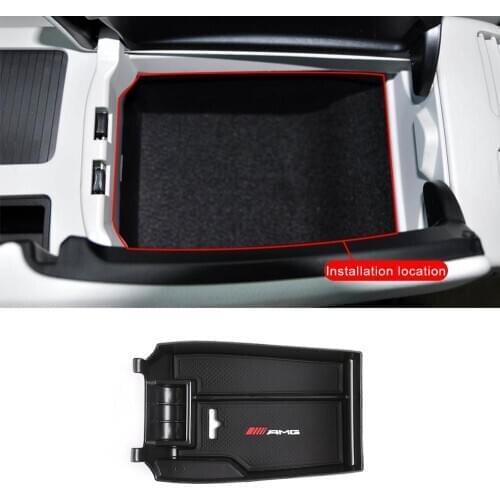For Mercedes Benz C Class W204 C180 C200 C260 C300 2008-2013 Central Storage Box Door Phone Glove Armrest Box Car Accessories