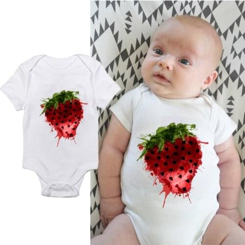 Newborn Baby Girl Clothes Cake Birthday Boy Bodysuits Cartoon Short Sleeve T Shirt Romper for Roupas Para Bebe Menina Clothing