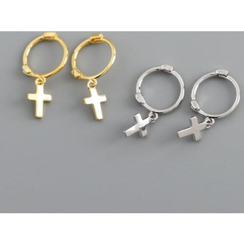 Cross Drop Earrings for Women Fashion Vintage Metal Chain Pendant Unusual Earrings Party Punk Jewelry Girls Gifts M4