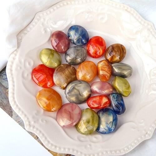 10 Pcs Resin Epoxy Round Bead For Jewelry Accessories Making DIY Needlework Bracelet Earrings Loose Beads