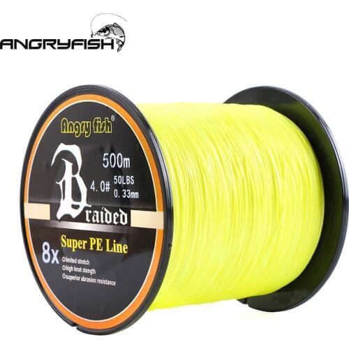 Angryfish 8X 500M Braided Fishing Line Super Strong PE Line Multifilament Fishing Line Smooth