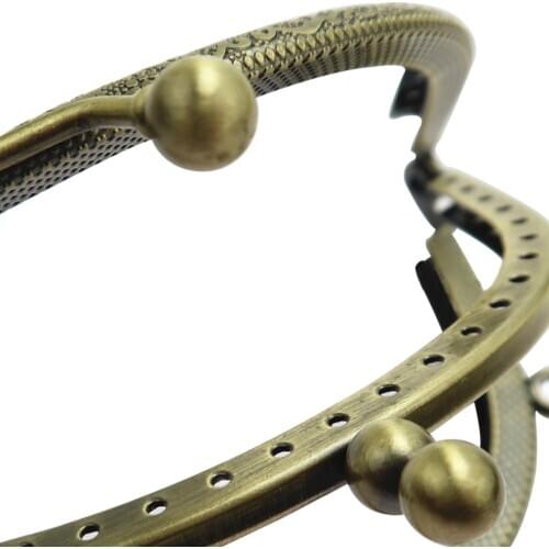 Retro Coin Metal Purse Frame Kiss Clasp Lock for DIY Bag Handle Handbag