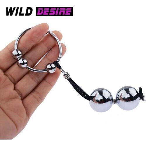 New Cock Ring Lasting Enhance Penis Weight Strength Training Balls Male Glans Penis Exercise Penis Sex Toy for Men Male Sex Shop