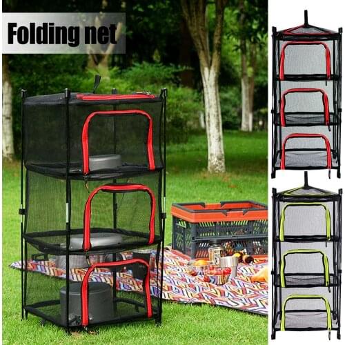 3/5 Layers Fish Mesh Hanging Drying Net Food Drying Mesh Net Rack Folding Meat Beef Herbs Flowers Hanging Basket Air Drying Net