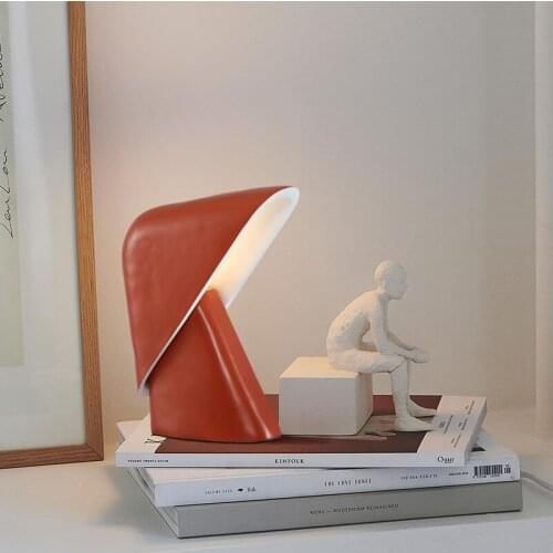 Postmodern minimalist resin bedside table lamp light luxury creative bedroom study hotel living room decorative lamps