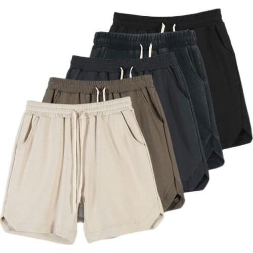 Summer 2021 Shorts Mens Casual Breathable Cotton Gym Short Fitness Workout Sweatpants Beach Shorts 4 Color