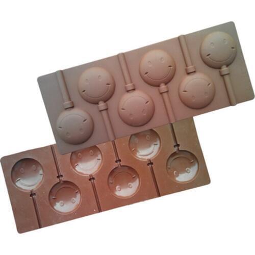 Smile Chocolate Pop Lollipop Mold Cake Pops Baking Tray Silicone Molds Fondant Mold Cake Decoration Tool D676