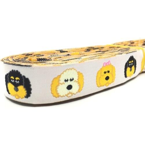 10 Meters 7/8'' 22mm Cockapoo Dog Dog Collar Jacquard Ribbon