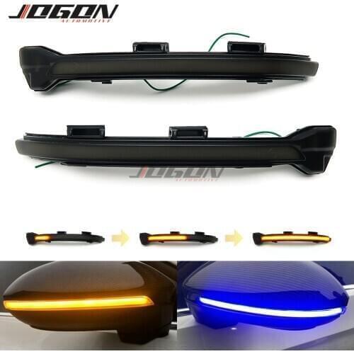 LED Dynamic Turn Signal Light Side Mirror Sequential Indicator Lamp Trim For VW Golf 7 VII MK7.5 Jetta MK7 GTI R GTD GTE Touran