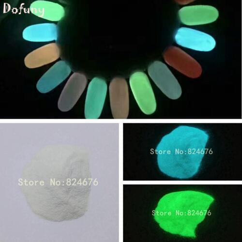 Night Glow Sky blue Green Luminescent powder phosphor powder,DIY Nail enamel powder,100g/bag,glow powder,Decoration pigment
