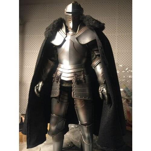 1:6 Figure Accessory Black With Fur Collar Cloak Cape F 12" Male Figure Doll Toy