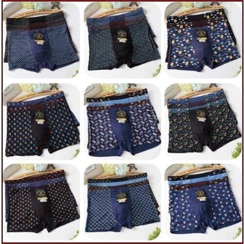 5PCS Comfy Boxer Men Mens Prints Mens Boxer Underwear Plus Size Trunks Panties Underpants For Man Male Free Shipping