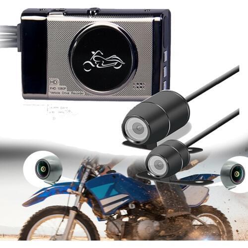 M19 Motorcycle Dash Cam 1080P/720P Sports Action Vedio Camera DVR Action Dual Camera Dash Cam Video Camcorder Recorder Mic