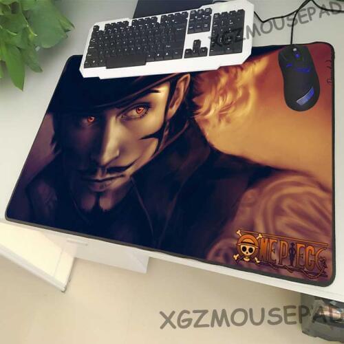 XGZ Popular Anime Extra Large Size Mouse Pad One Piece King Swordsman Mihawk Laptop Rubber Table Mat Slip for The Gamer