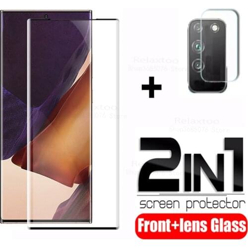 2in1 Tempered Glass for Samsung Galaxy Note 20 Ultra Screen Protector Lens Protection for Samsung Note20 Ultra 20 film glass