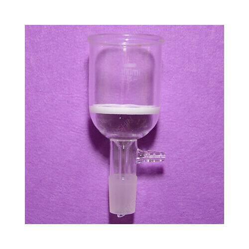 100ML,24/29 Ground Joint,Filter Funnel,10MM Hose Connection,Porosity 3