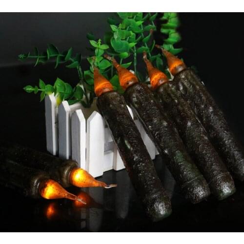 17cm Vintage Tall Electric LED Taper Candle Flameless LED Candle For Wedding