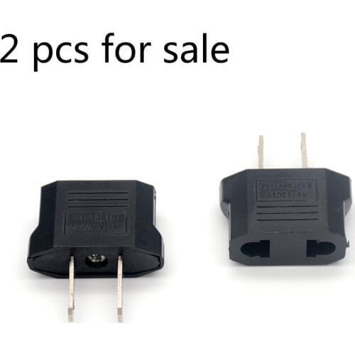2 Pcs/lot AC 250V 10A EURO EU To US USA Travel Power Plug Adapter Converter Universal Travel Conversion