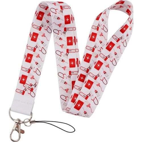30pcs Doctor Medical Tools Lanyard for Key Phone Cool Neck Strap Lanyard for Camera Whistle ID Badge Cute webbings ribbons Gifts