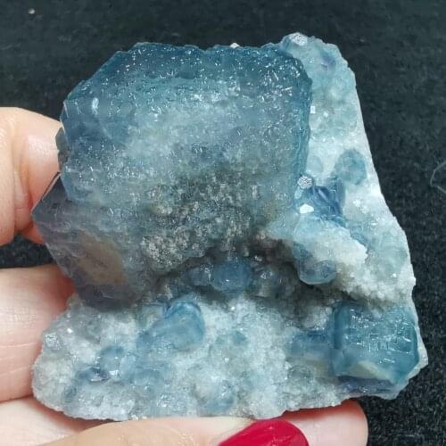 61.9g100% natural rare blue-green fluorite cluster mineral crystal specimen stone healing energy home decoration collection