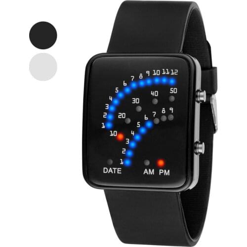 Men Watches Men Led Digital Watches Fashion Dot Matrix Electronic Watches Men Women Sports Watches Couple Watches Silicone Gift