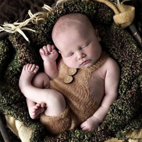 Newborn photography props baby body infant girl boy costume shoot baby fotografia accessories 8 colors knitted romper Xmas gift
