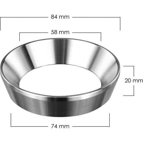 58mm Espresso Dosing Funnel, Stainless Steel Coffee Dosing Ring Compatible with 58mm Portafilter