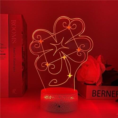 Genshin Impact Game Figure 3D USB Lamp Led RGB Night Lights Birthday Cool Gift For Friends Gaming Room Table Colorful Decoration