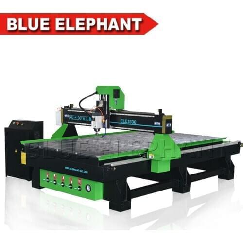 1500*3000*200mm Bed CNC Router, 4.5kw HSD air cooling spindle CNC Machine Vacuum Table, DSP Control System CNC Engraving Machine