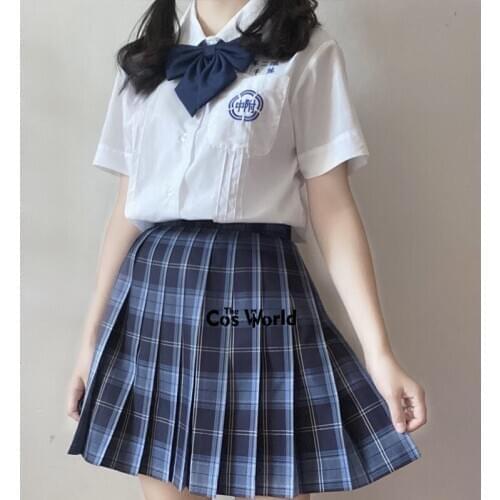 [Gang Li Tian] Girls Summer High Waist Pleated Skirts Plaid Skirts Women Dress For JK School Uniform Students Cloths