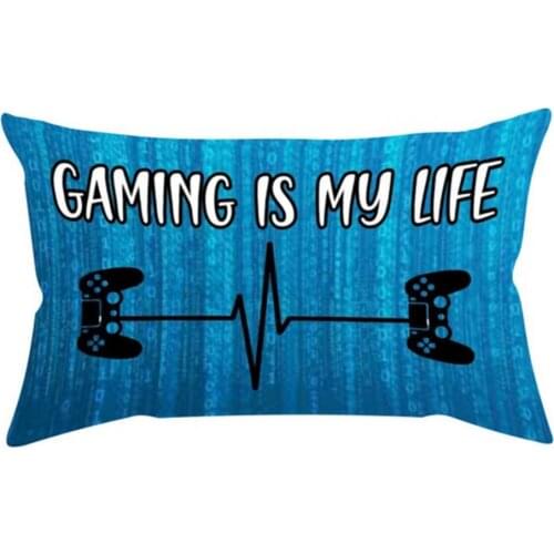 Game Console Letter Printed Cushion Cover Sofa Car Bedroom Decor Pillowcase