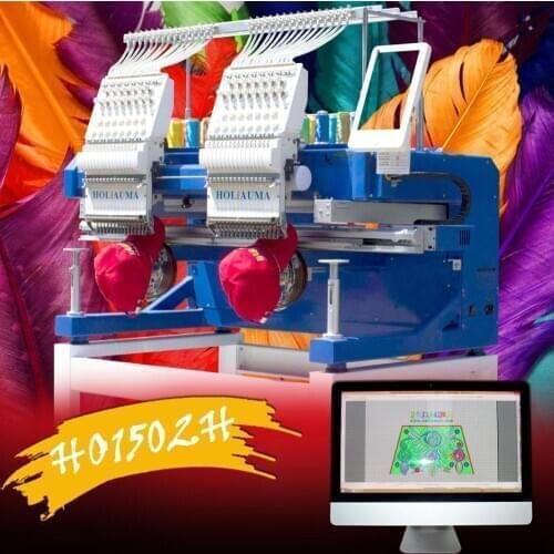 China 10 years service ! 2 head computerized embroidery machine with software top quality high speed like tajima