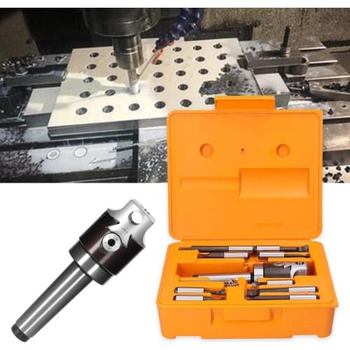 KKMOON 2 inch Boring Heads MT3 Shank Holder Set with 1/2inch Carbide Boring Bar for Manufacturing and Milling Workpiece