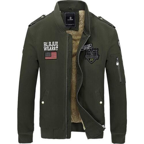 2019 Winter Mens Cotton Jacket Fashion Casual Retro Warm Army Green Black Brand Coat Male Tooling Thick Large Size 6XL