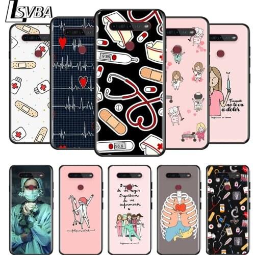 Cartoon Nurse Medicine For LG G8 V30 V35 V40 V50 V60 Q60 K40S K50S K41S K51S K61 K71 K22 K31 K42 K92 ThinQ Phone Case