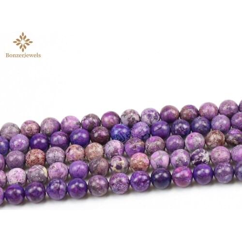 WHolesale Lots Purple Brecciated Imperial Jaspers Loose Spacer Beads For DIY Necklace Bracelet Jewelry Making 4/6/8/10MM