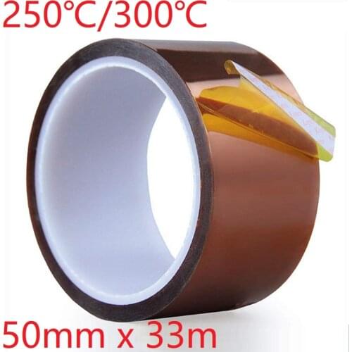 50mm x 33m Polyimide Adhesive Tape BGA PCB 3D Printing Board Protection High Temperature Heat Resistant Electronic Insulation