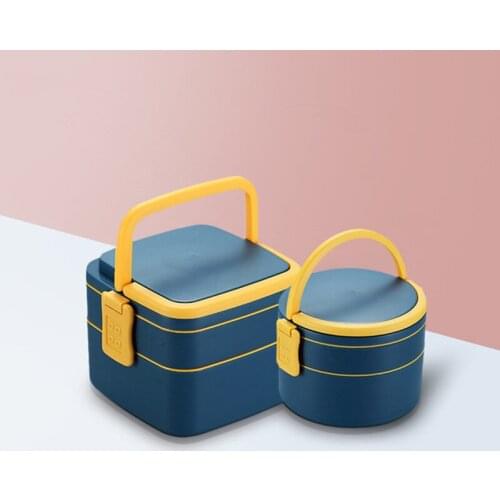 Portable Kids Lunch Box Bento Box For School Kids Office Worker 2 layers Microwave Heating Lunch Container Food Storage Box