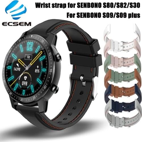 Wrist strap For SENBONO S09/S09 plus smart watch replacement loop band For SENBONO S80 S82 S30 Z08S Silicone wristband bracelet