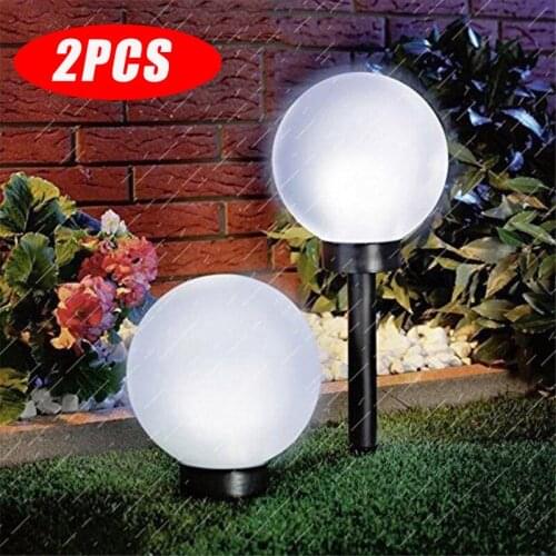 2pcs Outdoor Solar Light Garden Yard Courtyard Path LED Lawn Lamp Ground Lamp Light Solar Outdoor Lamp Street Lights Solar Bulb