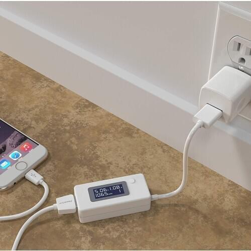 USB Power Meter Voltage Current Discharge Capacity Tester for Battery Power Bank Voltage Current Meter Ammeter Detector