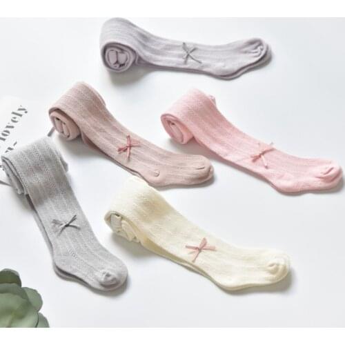 Spring autumn new thin Toddler Baby Kids Cotton tights Stockings girl floral mesh bow pantyhose baby breathable tights